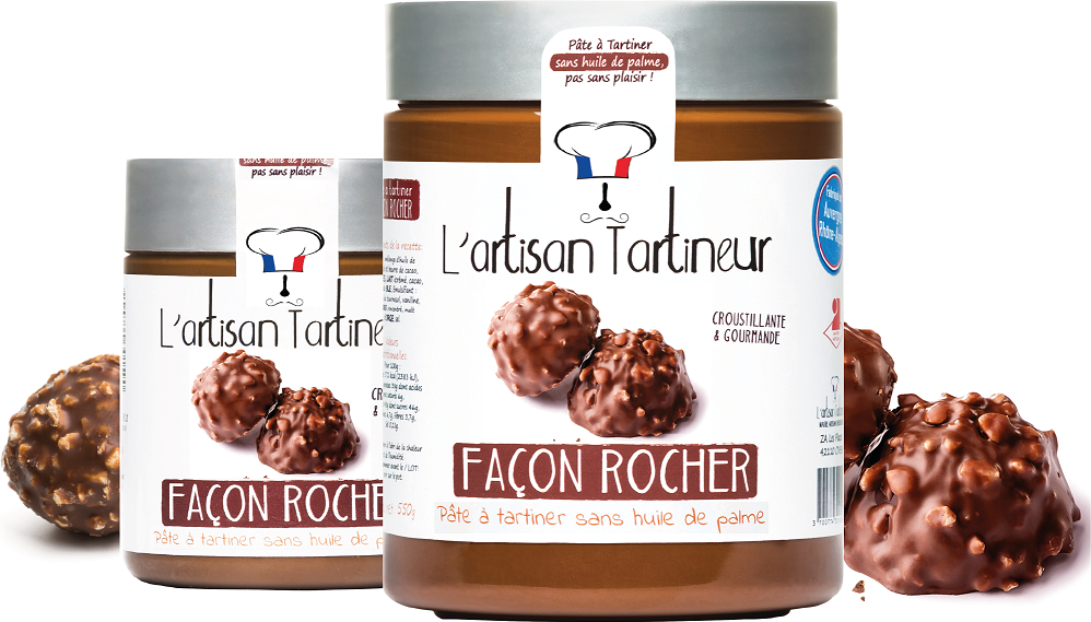 Pâte à tartiner façon rocher - noisettes caramélisées et feuilletine croquante sans huile de palme